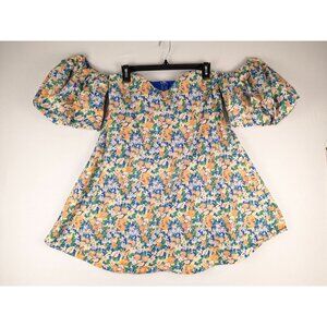 Anthropologie Mable Dress Womens Medium Floral Off-Shoulder Puff Sleeve